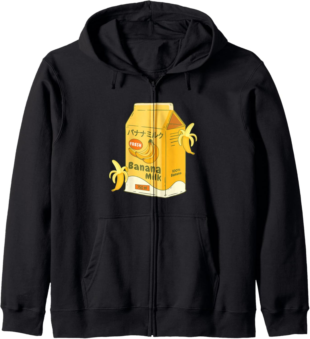 Bananenmilch, ästhetisch, Otaku, japanisch, als Kawaii-Geschenke Kapuzenjacke