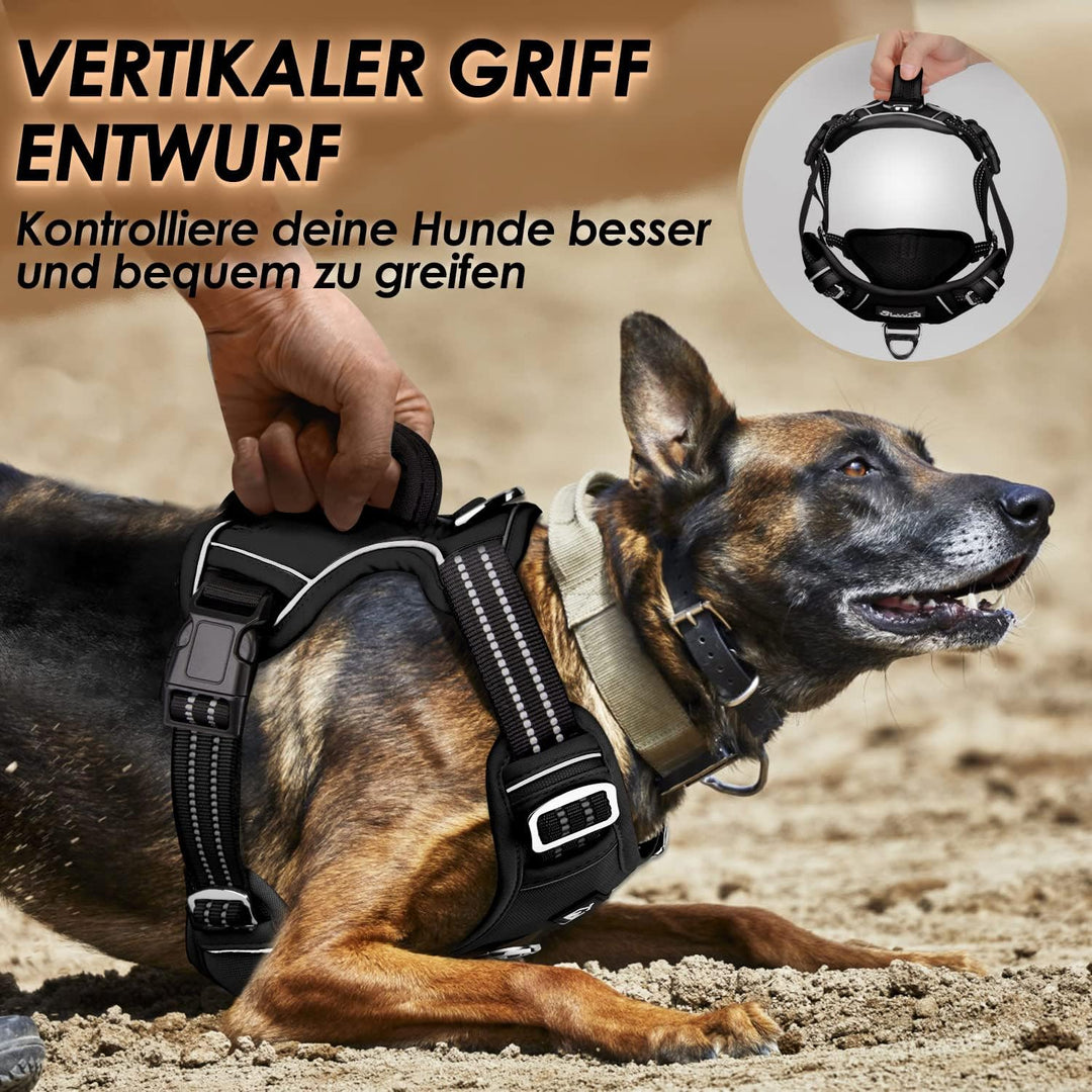 Eyein Hundegeschirr für Grosse Hunde, verstellbares atmungsaktives reflektierend, gepolstert und atm