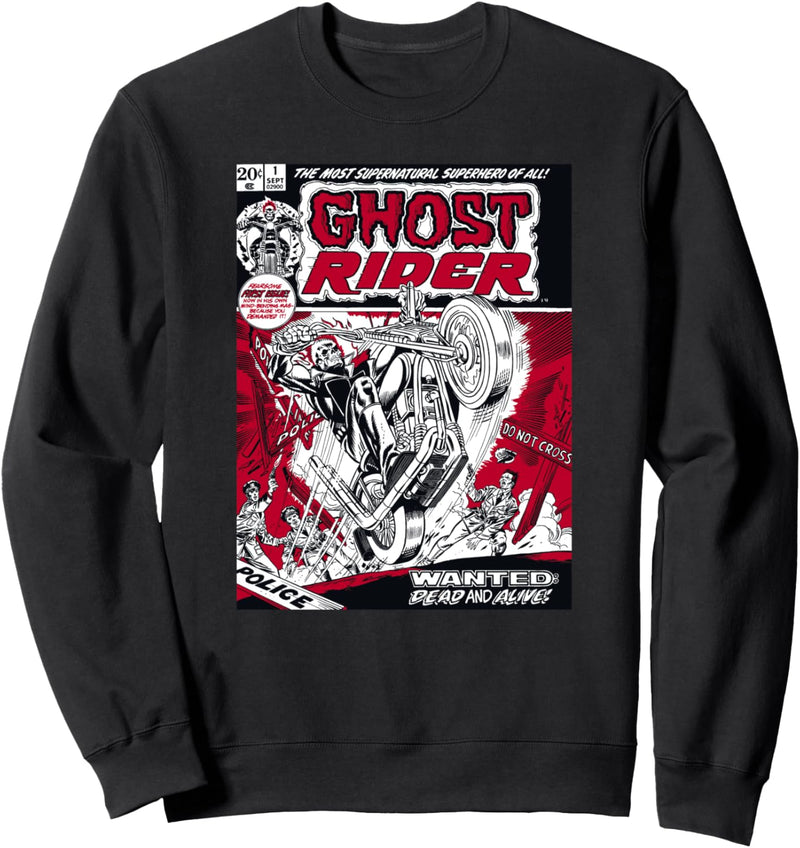 Marvel Ghost Rider Comic Book Cover Print Sweatshirt