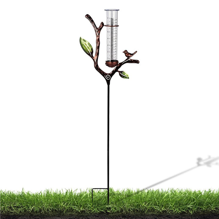 Regenmesser für Garten mit Stab: 87cm Gartendeko Niederschlagsmesser, Regenmesser Frostsicher, Niede