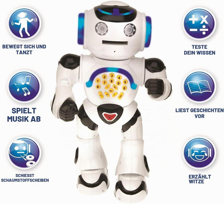 Lexibook Powerman Roboter, Weiss (ROB50ES) - Spanische Version, ROB50ES