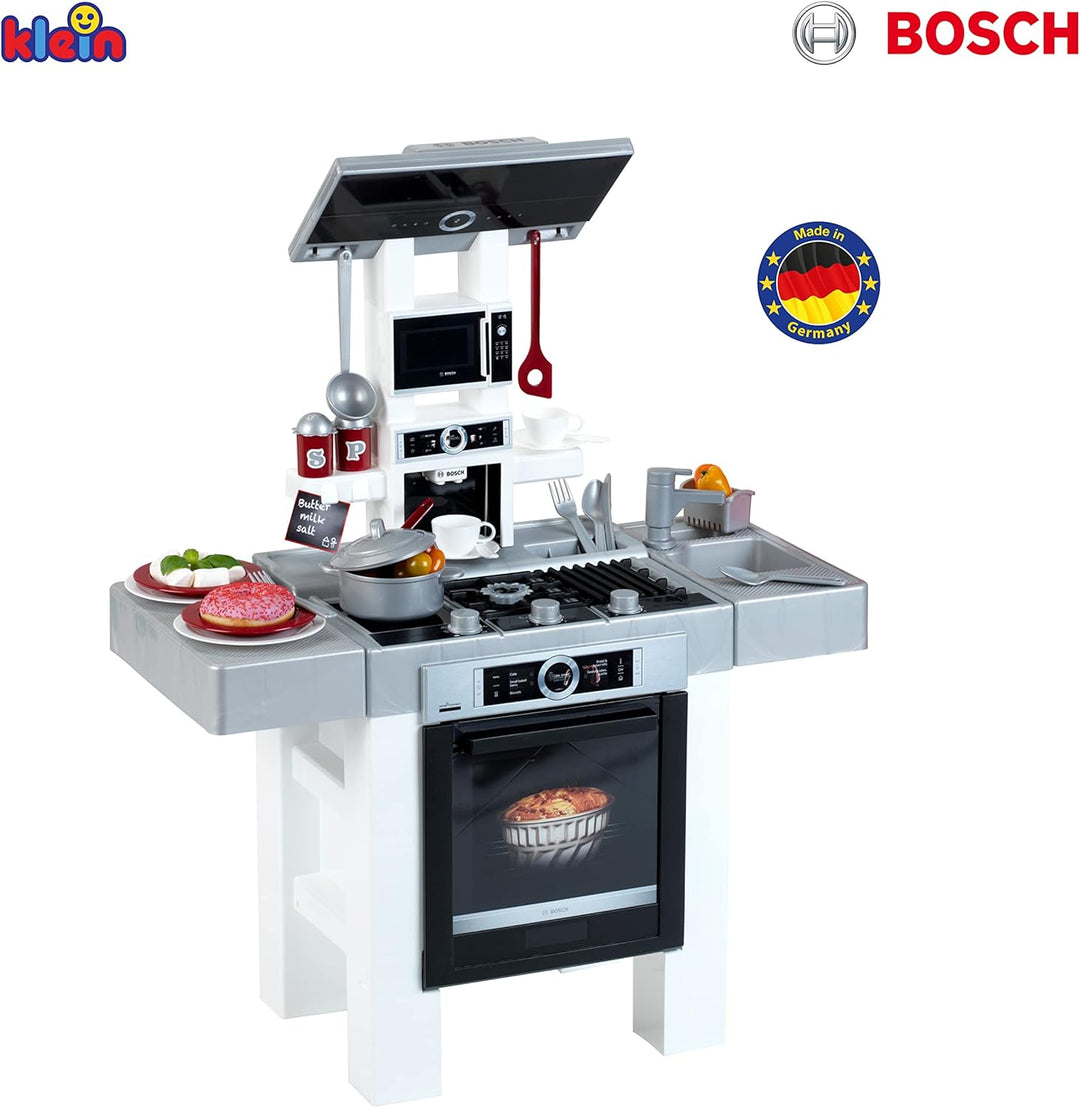 Theo Klein 7151 Bosch Küche Pure I Beidseitig bespielbare Kinder-Spielküche mit umfangreichem Zubehö