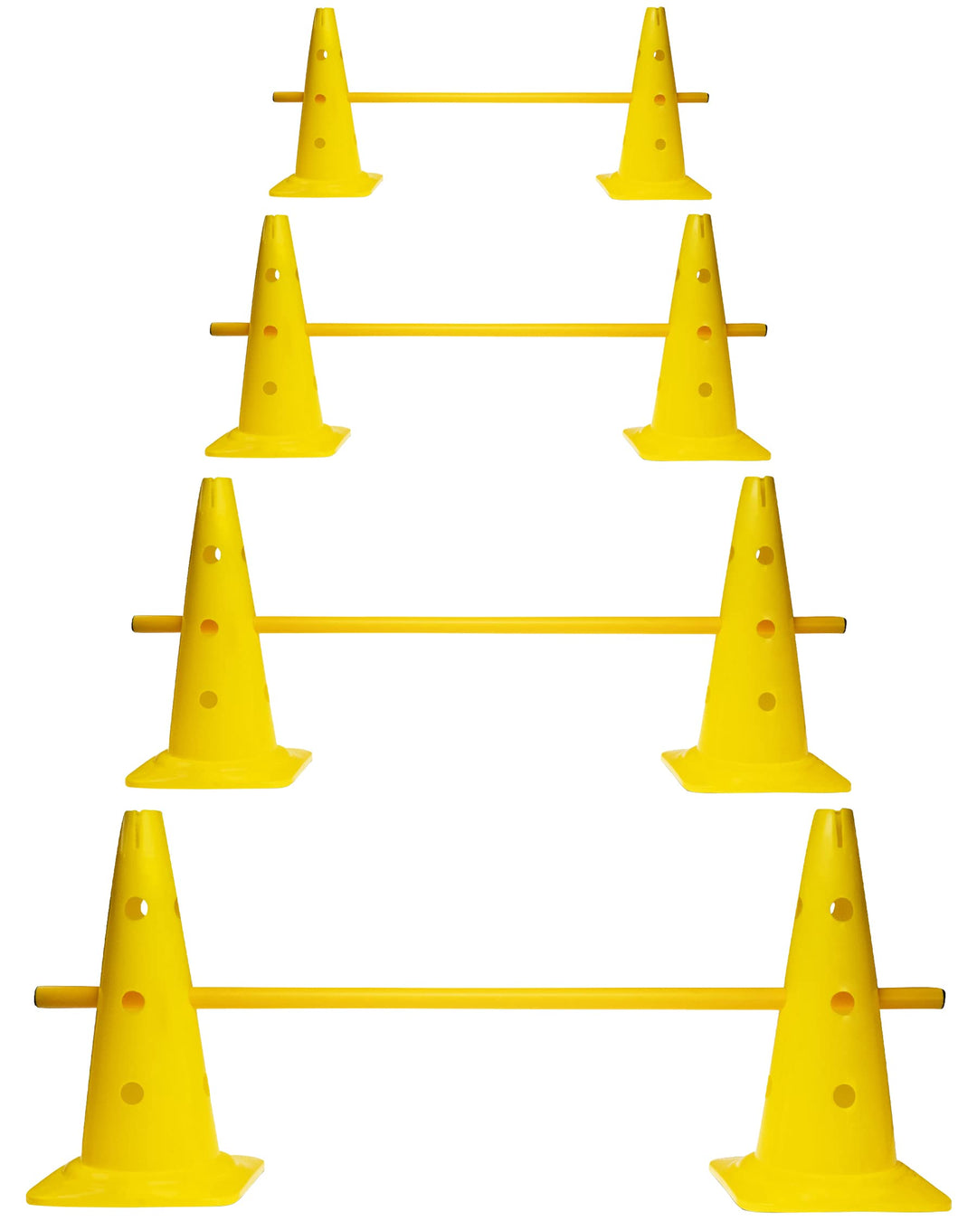 Kombi Kegel 40 – 4 im Set – für den Aufbau von Hürden- oder Slalom-Parcours für Agility-Training – S