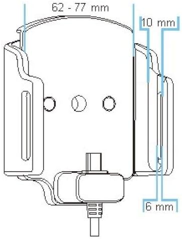 Brodit Gerätehalter 527840 | Made IN Sweden | mit Ladefunktion für Smartphones - universell einsetzb