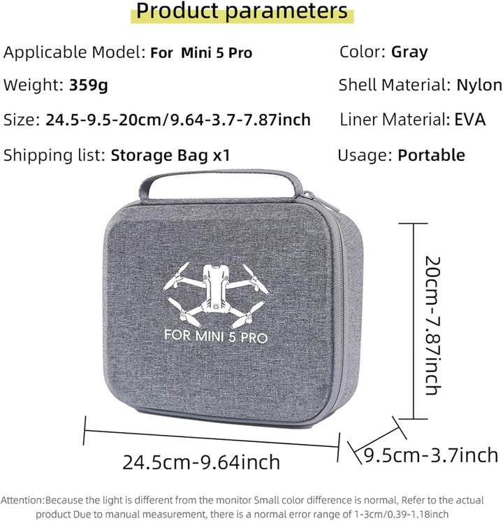 ZJRXM Tasche für DJI Mini 5 Pro Drohne und RC-N3 Controller, Tragbare Tragetasche Kompakte Aufbewahr