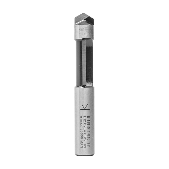 ENT 11810 Ausstechfräser und Kopierfräser HW, Schaft (S) 12 mm, Durchmesser (D) 12 mm, NL 25,4 mm, S