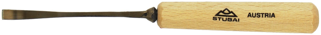 STUBAI Stemmeisen Stechbeitel Serie 52 - Form 21 | Gekröpftes Balleisen, Breite 6 mm, mit Holzgriff,