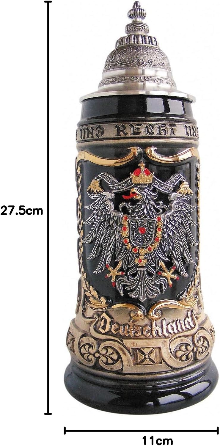 Zöller &amp; Born Bierkrug Deutschland mit Bundesländerwappen Seidel 0,5 Liter Bierseidel ZO 1425/6969