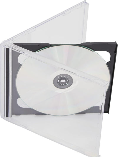 Dragon Trading® CD-Hüllen, Doppelhüllen, 10,4 mm, für 2 Discs, schwarzer Einsatz, 10 Stück
