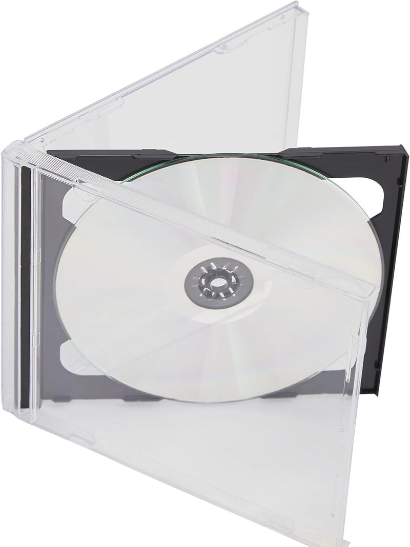 Dragon Trading® CD-Hüllen, Doppelhüllen, 10,4 mm, für 2 Discs, schwarzer Einsatz, 10 Stück