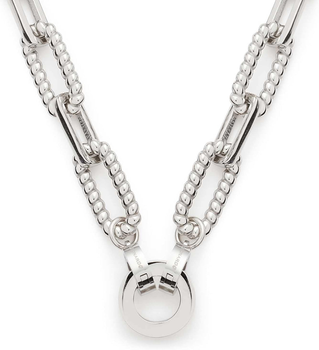 Leonardo Jewels Moni Halskette, Kette aus Edelstahl mit Clip&Mix Verschluss, silber, Statement-Kette