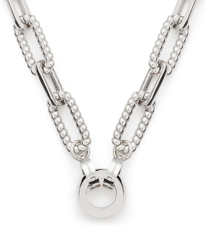 Leonardo Jewels Moni Halskette, Kette aus Edelstahl mit Clip&Mix Verschluss, silber, Statement-Kette