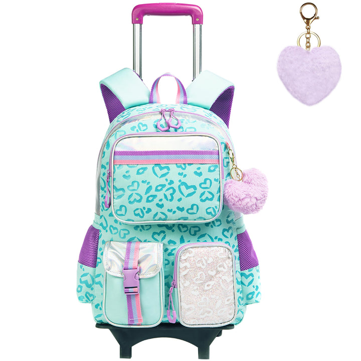 Schulranzen Mit Rollen Kinder Trolley Rucksack Mädchen Rolling Reisegepäck Kinderkoffer Schulrucksac