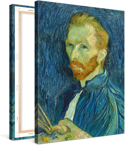 PICANOVA – Vincent Van Gogh Self-Portrait 60x80 cm – Bild auf Leinwand – Leinwandbild – Premium Lein