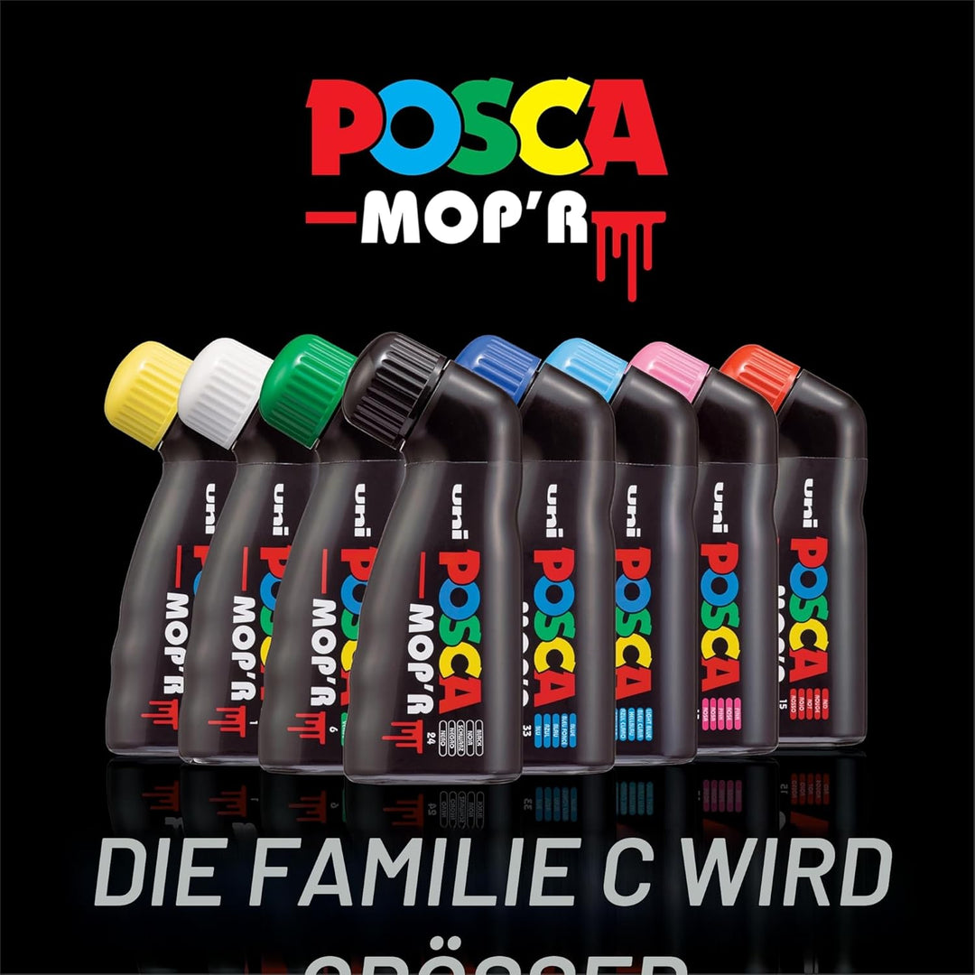POSCA uni-ball 183208 - POSCA Marker MOP´R PCM-22, 8er Set, runde Stempelspitze 3 - 19 mm, ergonomis