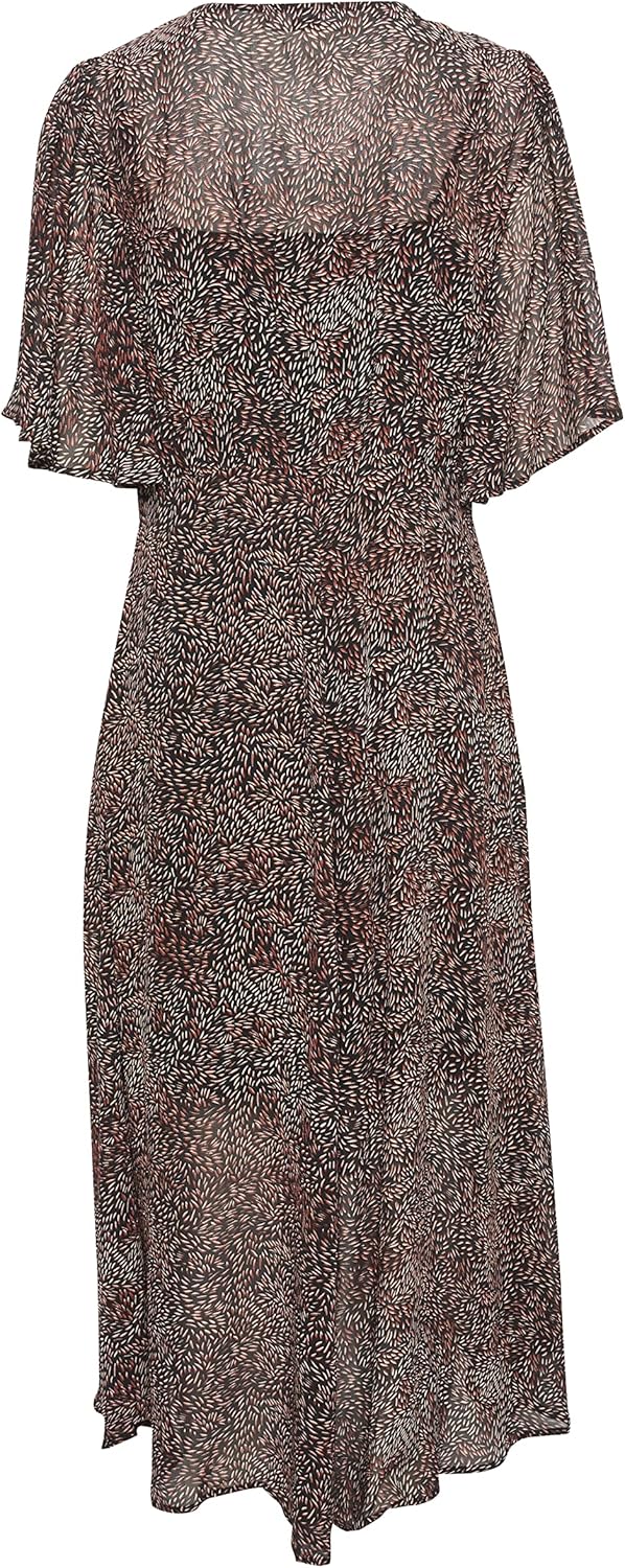 Cream Damen Crpenla Dress-Zally Fit Lässiges Nachtkleid 40 Black Small Leaves, 40 Black Small Leaves