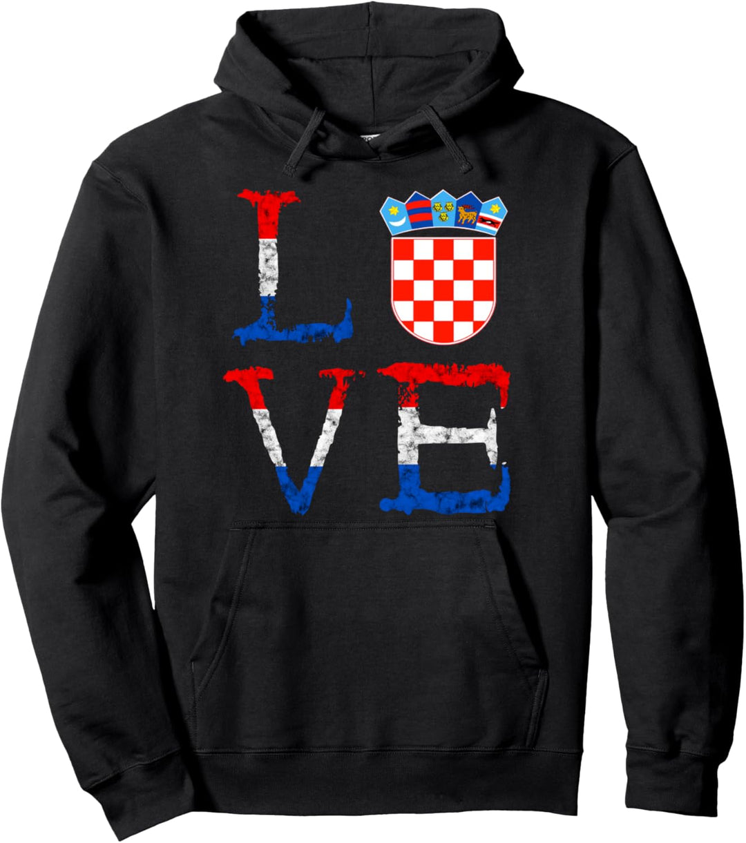 Kroatien Wappen Hrvatska Love Kroatischer Stolz Kroate Pullover Hoodie