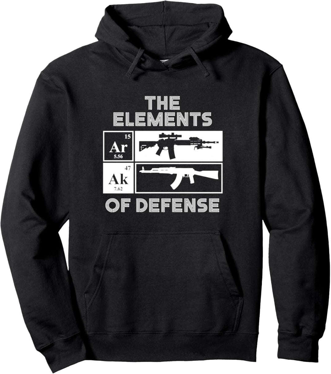 AR15 AK47 Periodensystem für Verteidigungselemente Pullover Hoodie
