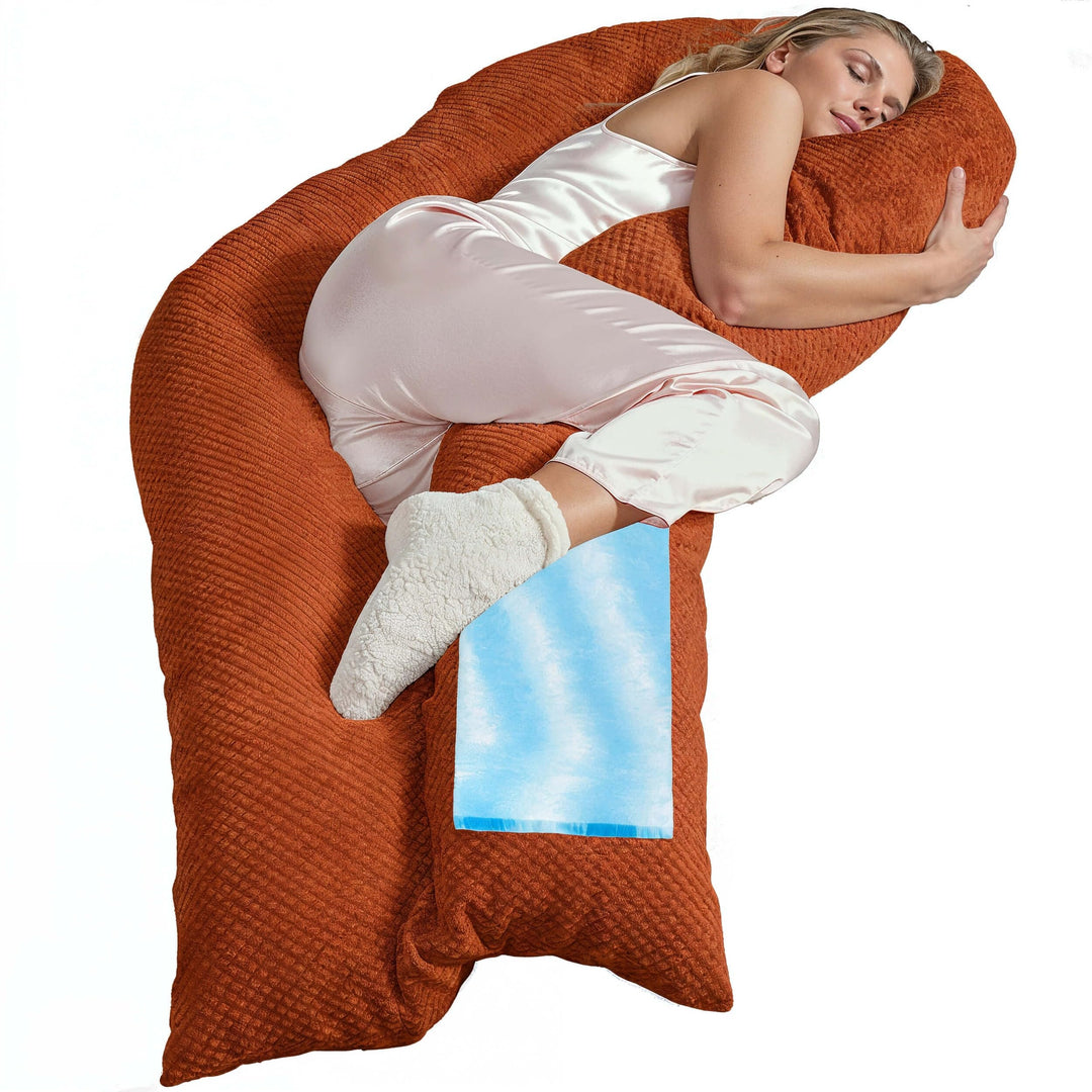 Traumreiter Seitenschläferkissen Visco XL langes Wendekissen Memory Foam [orthopädisch] + Watte Seit