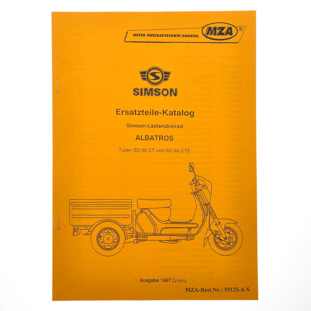 Ersatzteilkatalog Lastendreirad SD50 CT/CTE - Ausgabe 1997/ 2003