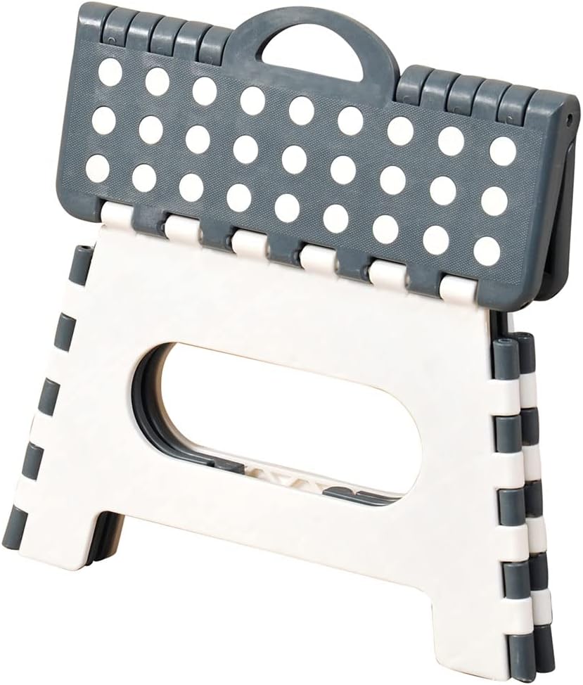 KESPER Klapptritt 70533 aus Kunststoff, weiss/grau/Hocker/Klappstiege