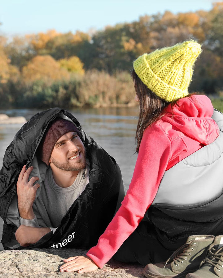 Schlafsack Outdoor für Camping: Sportneer 3-4 Jahreszeiten Sommerschlafsack Schlafsäcke Winter Sleep