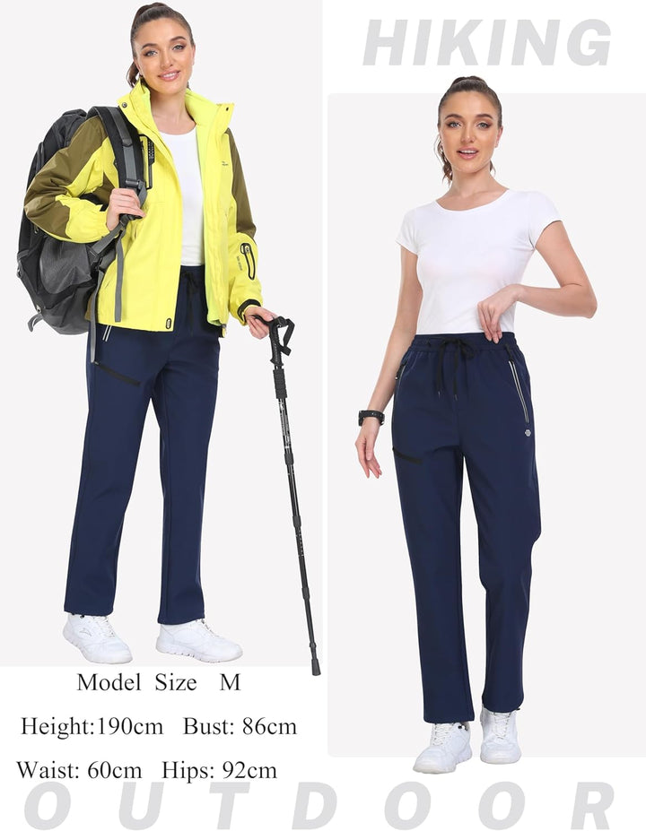 MoFiz Damen Wanderhose Skihose Softshellhose Outdoorhose Thermohose Winddichte Berghose Arbeitshose