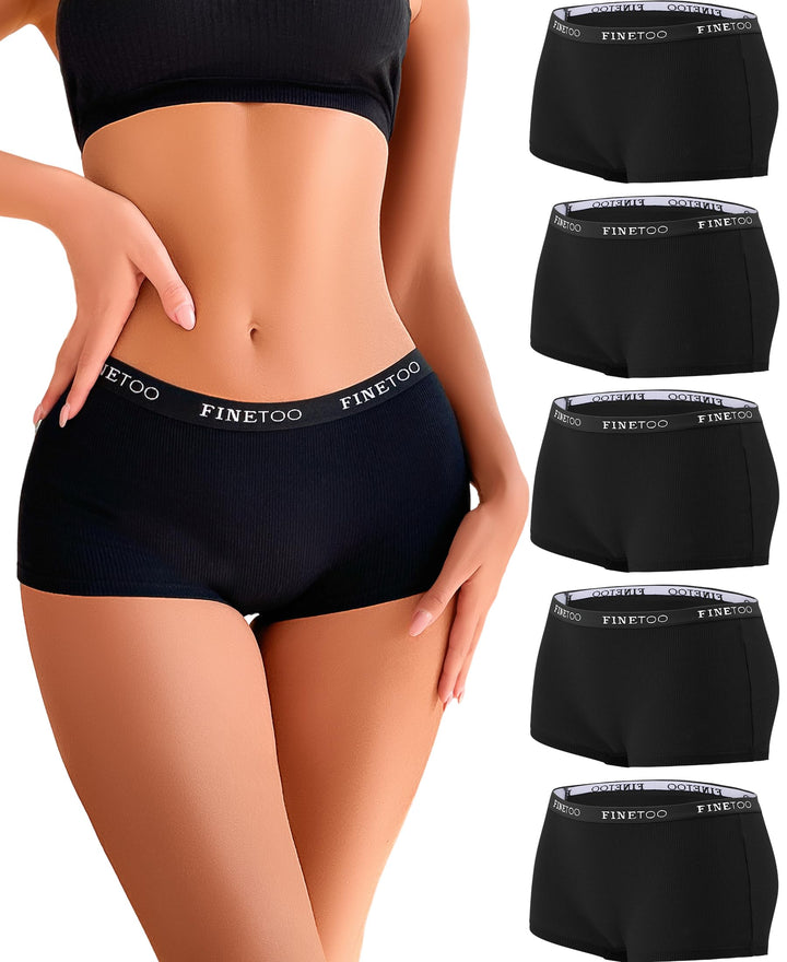 5er Pack Boxershorts Unterhosen Damen Unterwäsche Baumwolle Slips Atmungsaktive Shorts Damen Cotton