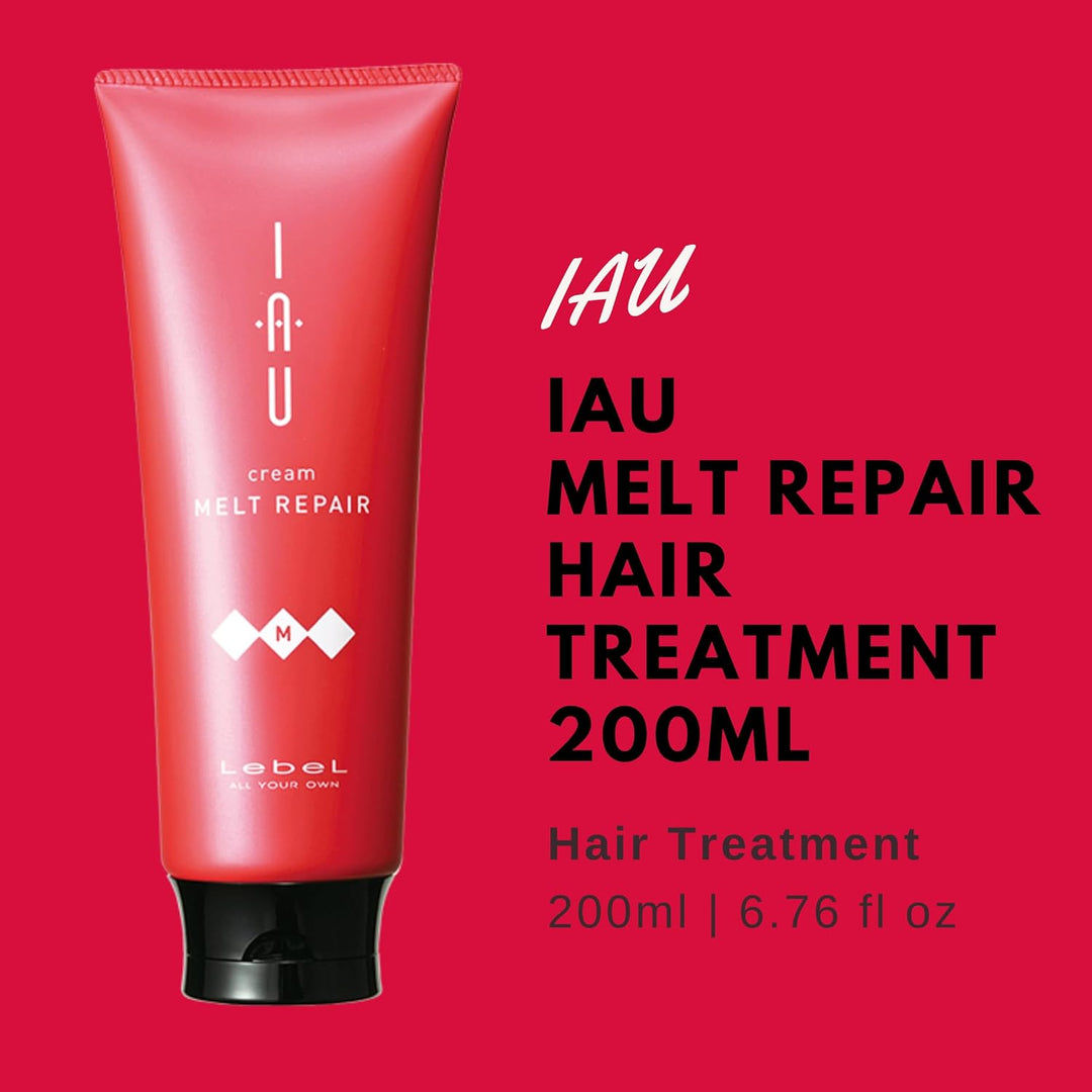 Lebel IAU Cleansing Relaxment Hair Shampoo 200ml & Lebel IAU Melt Repair Hair Treatment 200ml Set (G