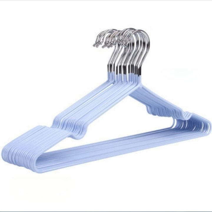 10 Stück Kleiderbügel Metall, Platzsparender Organizer Kleiderbügel für Kleiderschränke, Rillendesig