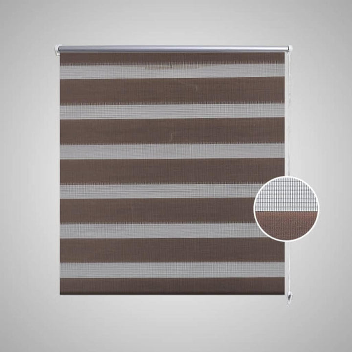 WIFESE Doppelrollo Seitenzug Duo Rollo 120x175 cm brau Verdunkelungsrollo Fenster Rollos FüR Innen R