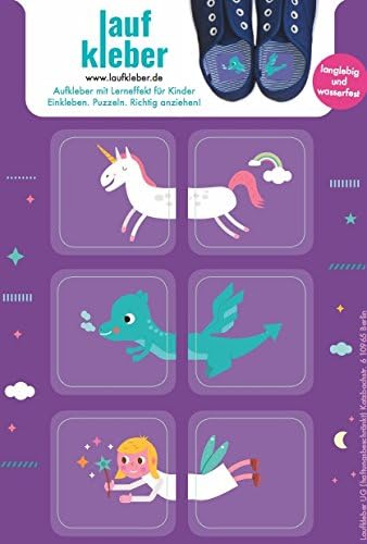 Schuhe anziehen spielerisch lernen, für Kinder zur Vermeidung von Entenfüssen, Aufkleber im 8er Set,