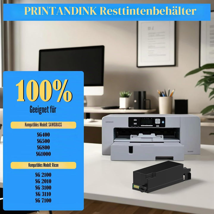 PRINTANDINK Tintenkollektor Uint Resttintentank Kompatibel mit SAWGRASS SG400 SG800 SG500 SG1000 Tin