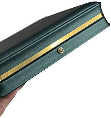JunningGor Schwarzgrünes Premium-Leder-Schmuckkästchen für Hochzeitsschmuck-Set, Präsentationsbox fü