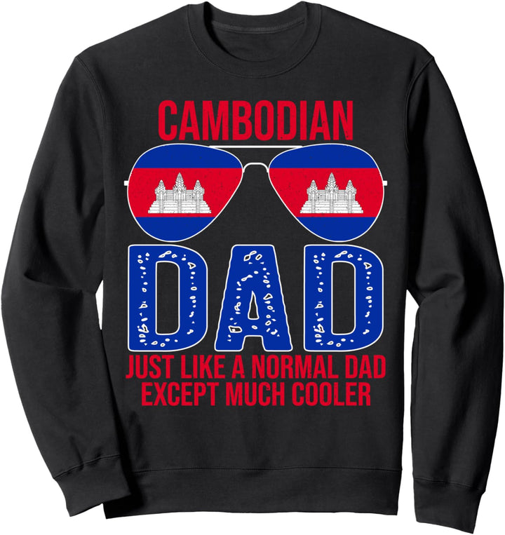 Vintage Kambodschanischer Papa Kambodscha Flagge Sonnenbrille Vatertag Sweatshirt