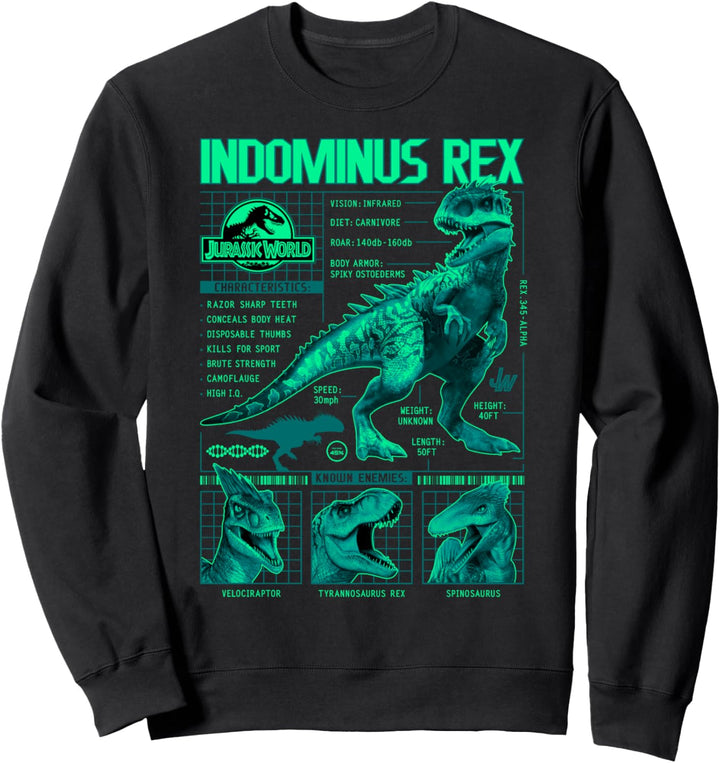 Jurassic World Indominus Rex Neon Schematic Sweatshirt