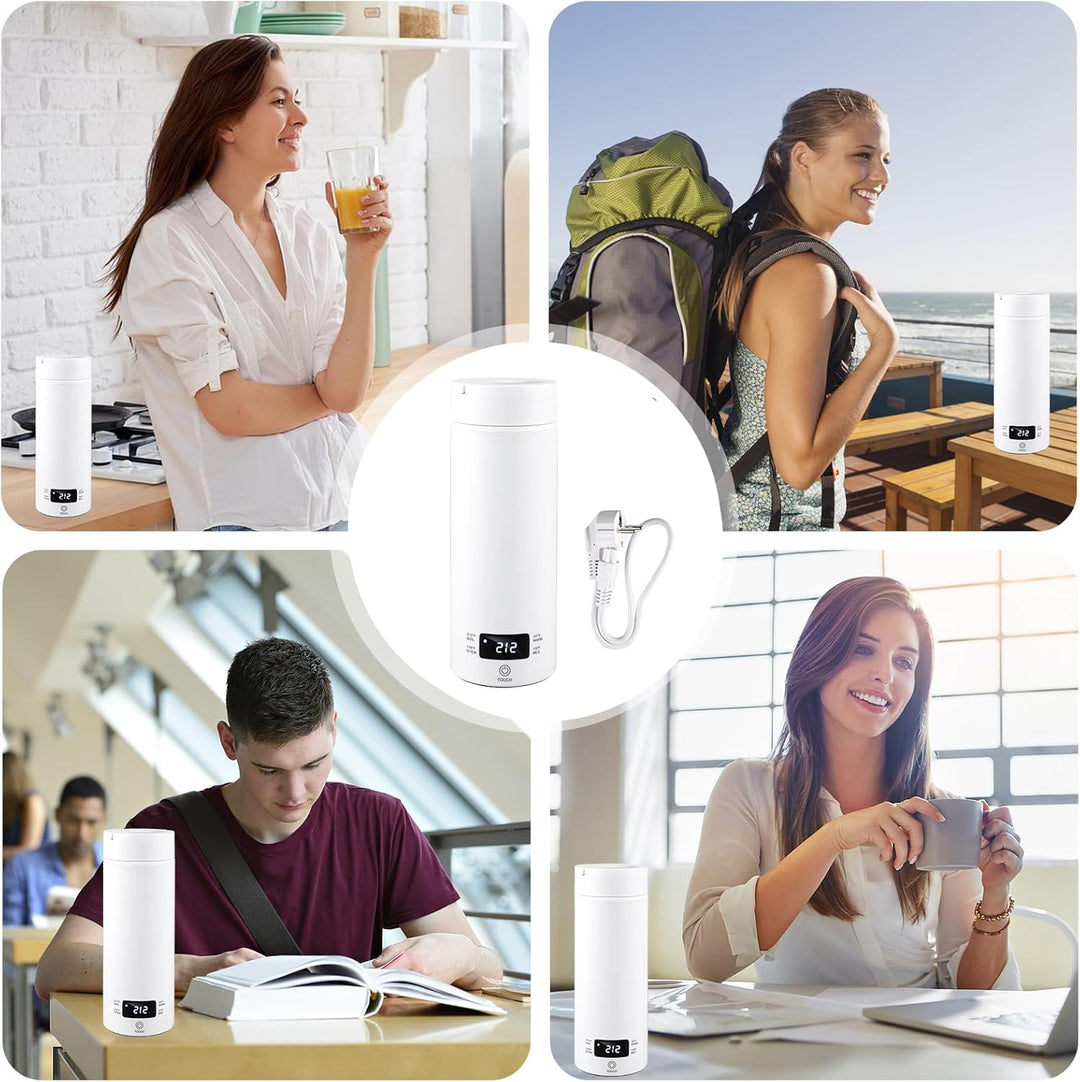 Reise Wasserkocher Klein, 500ml Reisewasserkocher, 316 Edelstahl, Automatisches Abschalten, Schnelle