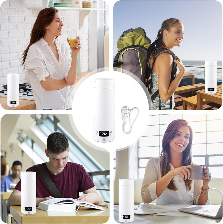 Reise Wasserkocher Klein, 500ml Reisewasserkocher, 316 Edelstahl, Automatisches Abschalten, Schnelle