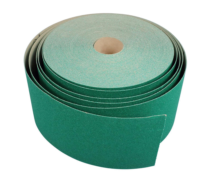 ProDec Schleifpapier, Körnung 120, fein, Aluminiumoxid, 50 m x 115 mm, Rolle, grün, PAALL120 Körnung
