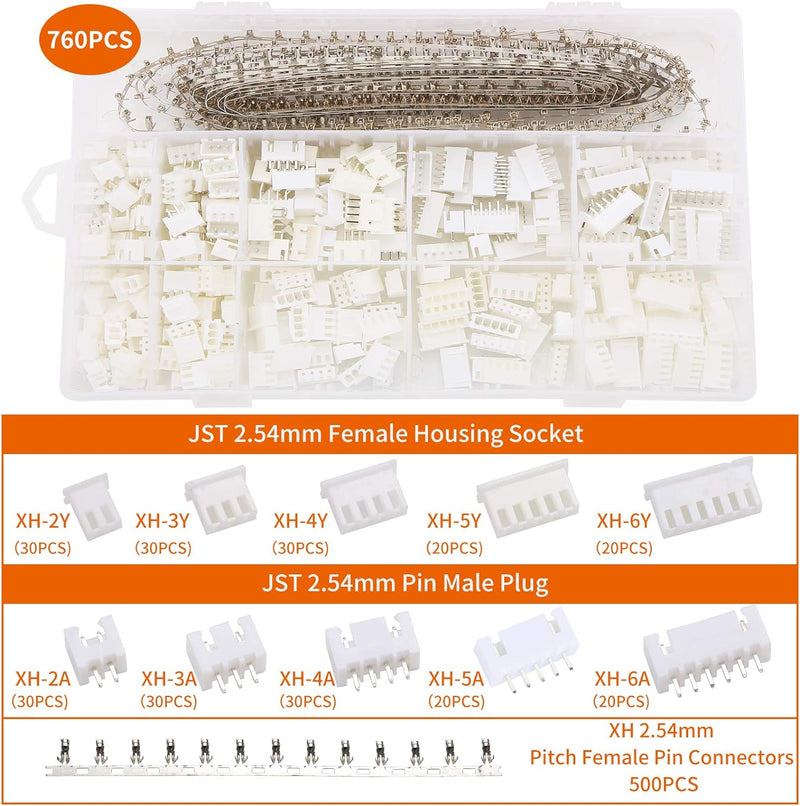 Dechengbao Dupont Crimping Tool Kit Ratcheting Crimper with 1550PCS 2.54mm Dupont Male / Female PinC