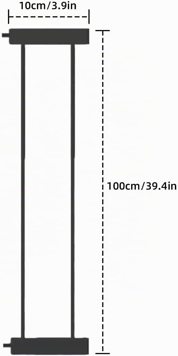 UBRAVOO Babygitter für Türen und Treppen, Druckmontage, kein Bohren,10cm automatisch schliessendes M