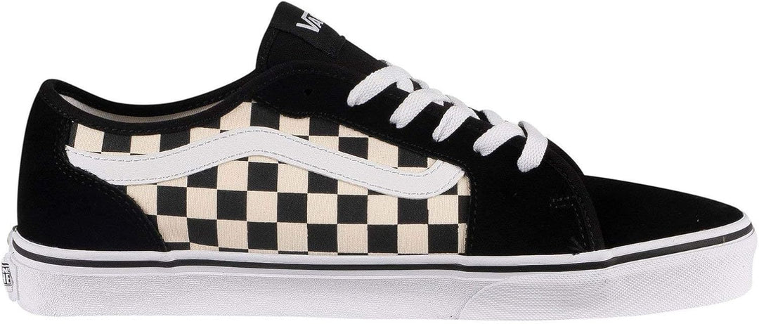 Vans Herren Filmore Decon Wildleder Canvas Trainer, Black/Black 40 EU Checkerboard Black White, 40 E