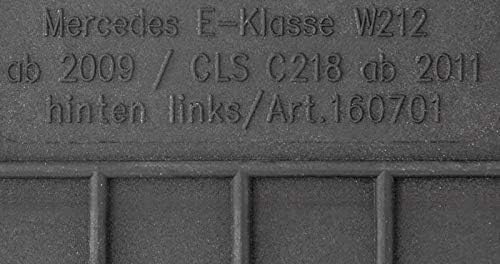Fussmatten Vorne, Hinten + Tunnel Matte 5er Set für Mercedes Benz E Klasse W S 212 2009-2016 Gummi G