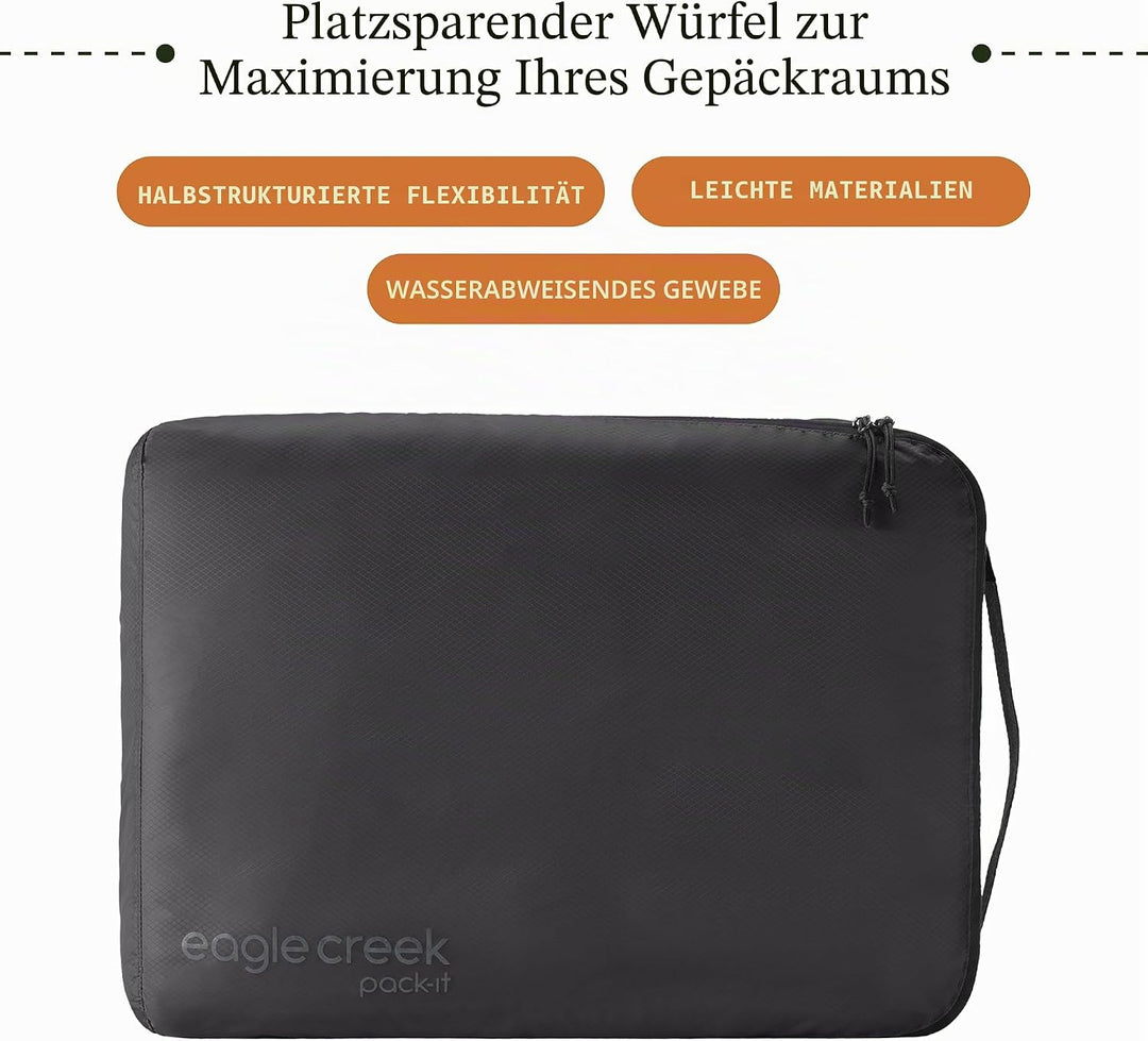 eagle creek Pack-It Isolate Cube L Black Large Schwarz, Large Schwarz