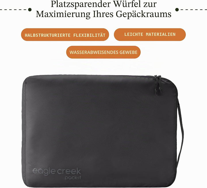 eagle creek Pack-It Isolate Cube L Black Large Schwarz, Large Schwarz