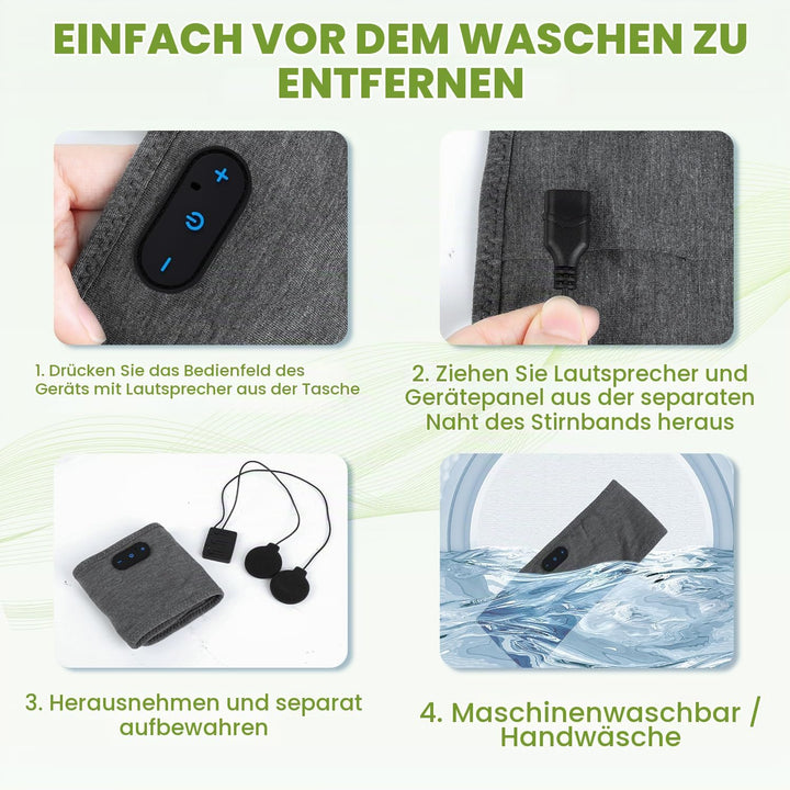 LC-dolida Schlafkopfhörer Bluetooth Kopfhörer Stirnband,Ultraweiche Bettkopfhörer Schlaf Stirnband a