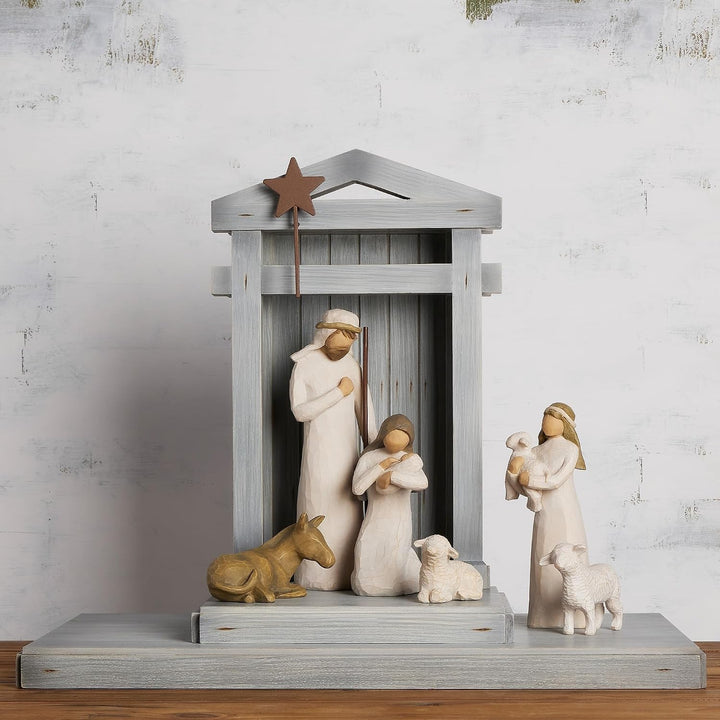 Willow Tree Krippe Deluxe Starterfiguren Plus Krippe 7-teilig Deluxe Starter + Creche, 7-piece, Delu