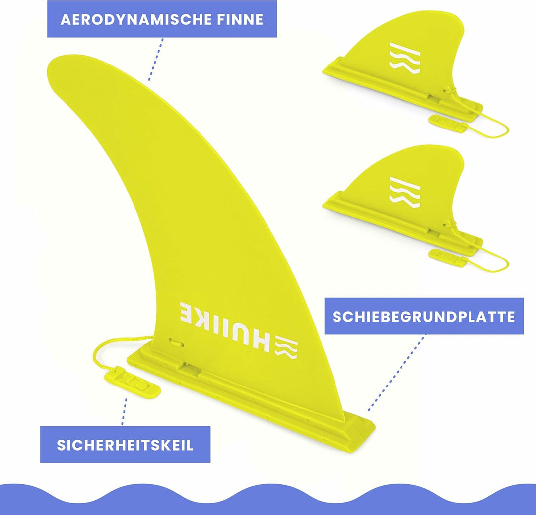 HUIIKE Sup Finne Stand Up Paddle 3 Stück Abnehmbare Ersatz Finne Sup mit Sicherheitsschloss, Stand U