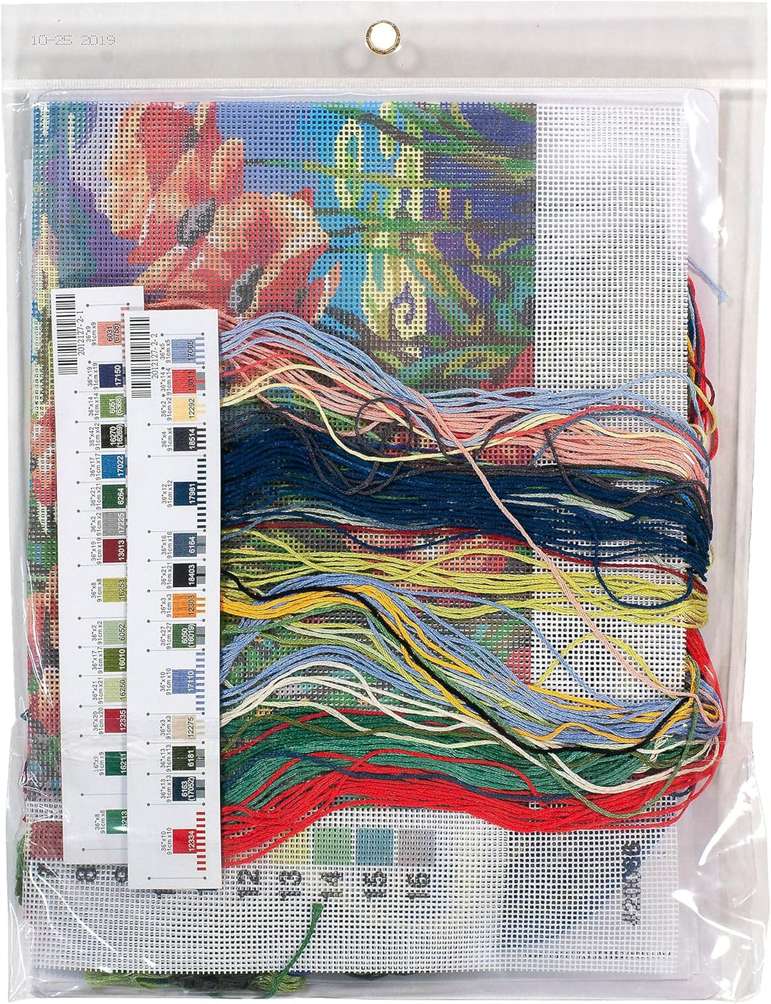 DIMENSIONS 20066 Needlepoint Lakeside Poppies Kit, 100% Cotton, Multi-Colour, 40 x 27 x 0.1 cm Seeuf