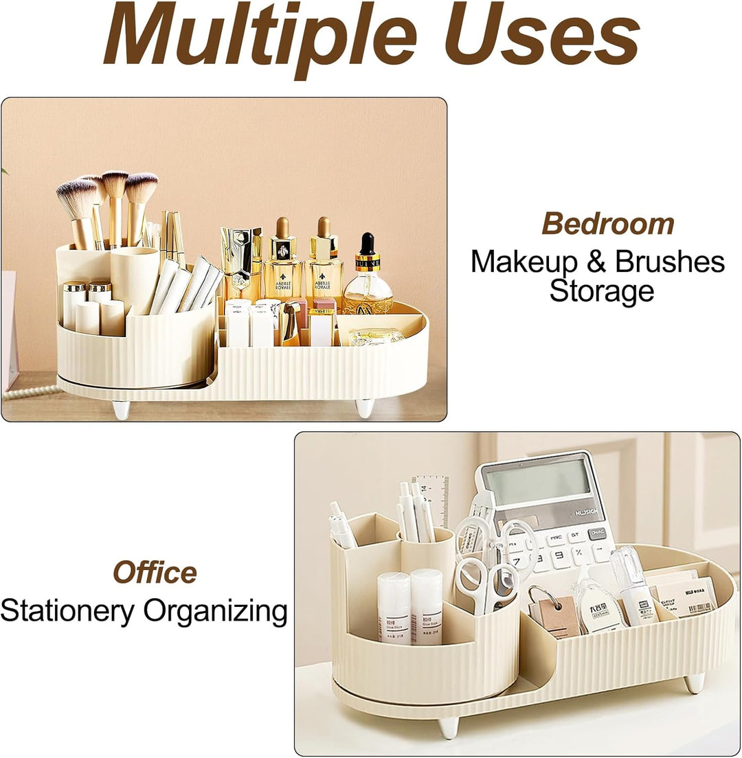 Schminktisch Kosmetik Make Up Organizer, Makeup Skincare Organizers, 360° Drehbar Multifunktionale P
